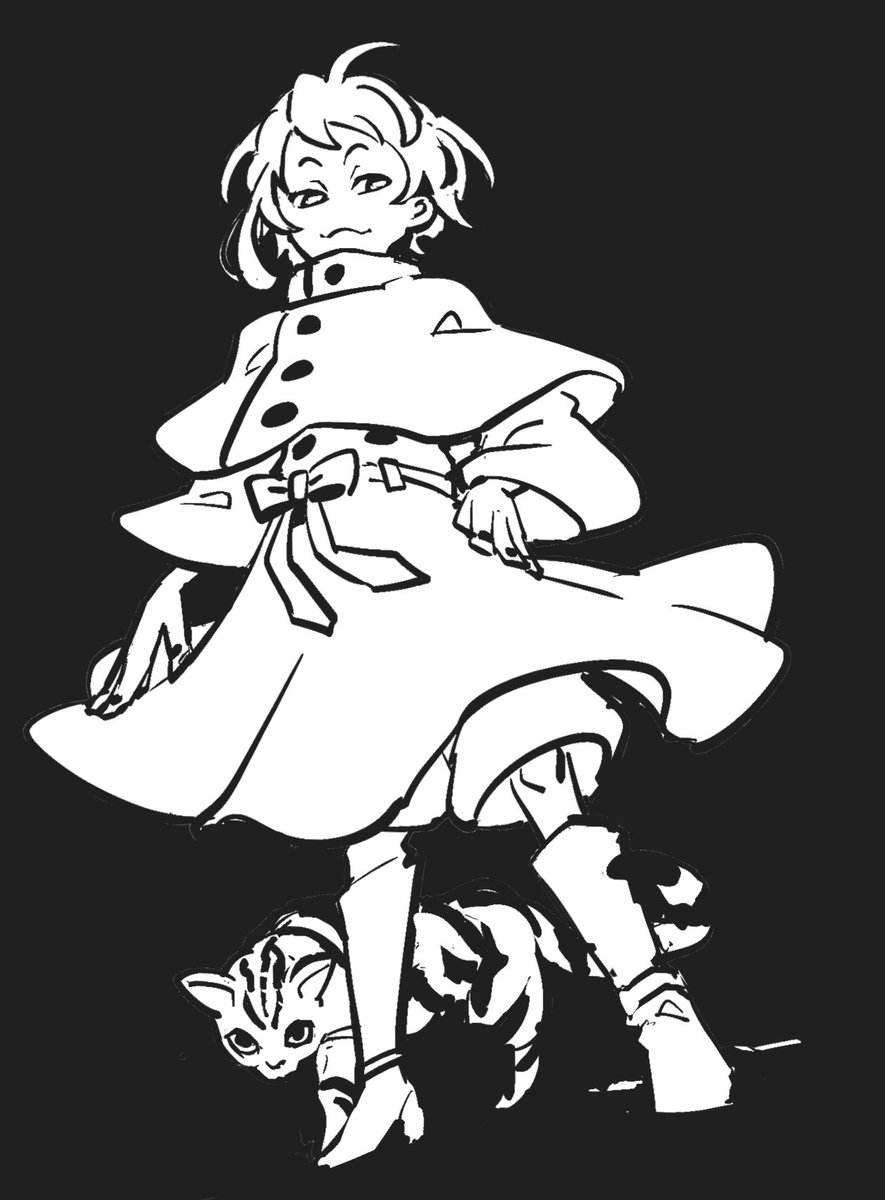 マグカップイラストボツ案供養。当初私からはこういう立ってるポーズを依頼したんですが、ご提案頂いたのがこの絵と、今マグカップになってる座ってる奴。マグカップなら座ってる方がいい！！　ってなってこっちになりました。期待超えエグすぎ
勿体無さすぎてしれっとバナーに使ってます
#炊き出し民