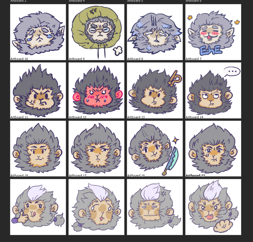 Who wants to play with some monkey cards? 🐵🐵
I’m still updating it if anyone has more expression suggestions
#DestinedOne #OCverse #Stickers #AUverse