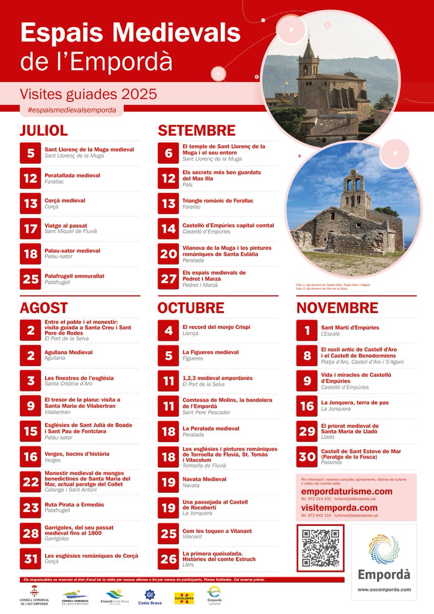 Turisme Baix Empordà (@baixemporda_tur) on Twitter photo Tornen les visites guiades... ESPAIS MEDIEVALS de l'Empordà! 🏰
Fins al mes de novembre, descobreix el nostre patrimoni medieval! ⚔️🛡
Informació i reserves ⬇️
socemporda.com/espais-medieva…
<a href="/ccbaixemporda/">Consell Comarcal del Baix Empordà</a>
#visitemporda #josocemporda
#Turisme #TerritoriBaixEmpordà #CCBaixEmpordà Tornen les visites guiades... ESPAIS MEDIEVALS de l'Empordà! 🏰
Fins al mes de novembre, descobreix el nostre patrimoni medieval! ⚔️🛡
Informació i reserves ⬇️
socemporda.com/espais-medieva…
<a href="/ccbaixemporda/">Consell Comarcal del Baix Empordà</a>
#visitemporda #josocemporda
#Turisme #TerritoriBaixEmpordà #CCBaixEmpordà