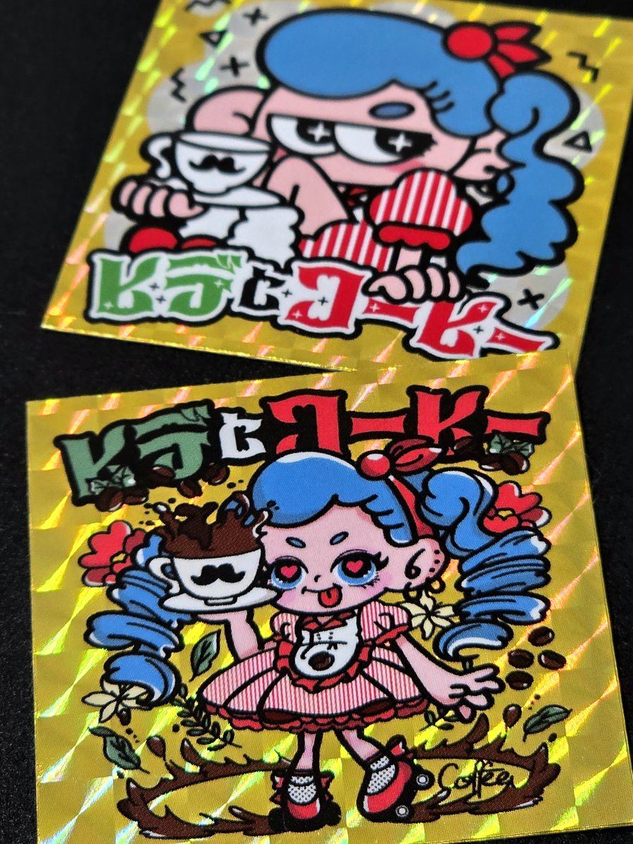 hideさんから頂きマンモス🦣

かわいいー！☕💕✨
はぴさんの描くコーヒーレディーは両方ともにテイストは違えど可愛いですな

足元のコーヒーの軌跡はビネス的にポイントかなり高めでした

ありがとうございましたー🍣✨

<a href="/hide34760141/">hide</a>