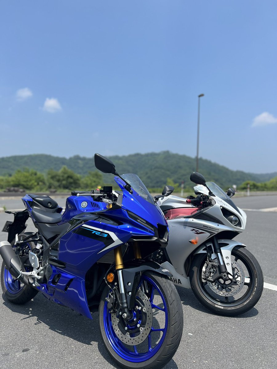 後輩ちゃんと！
しかもYAMAHAツーリングできるとは…嬉しかった〜😭✨
R3、県内で最初？の納車だったみたい🫢