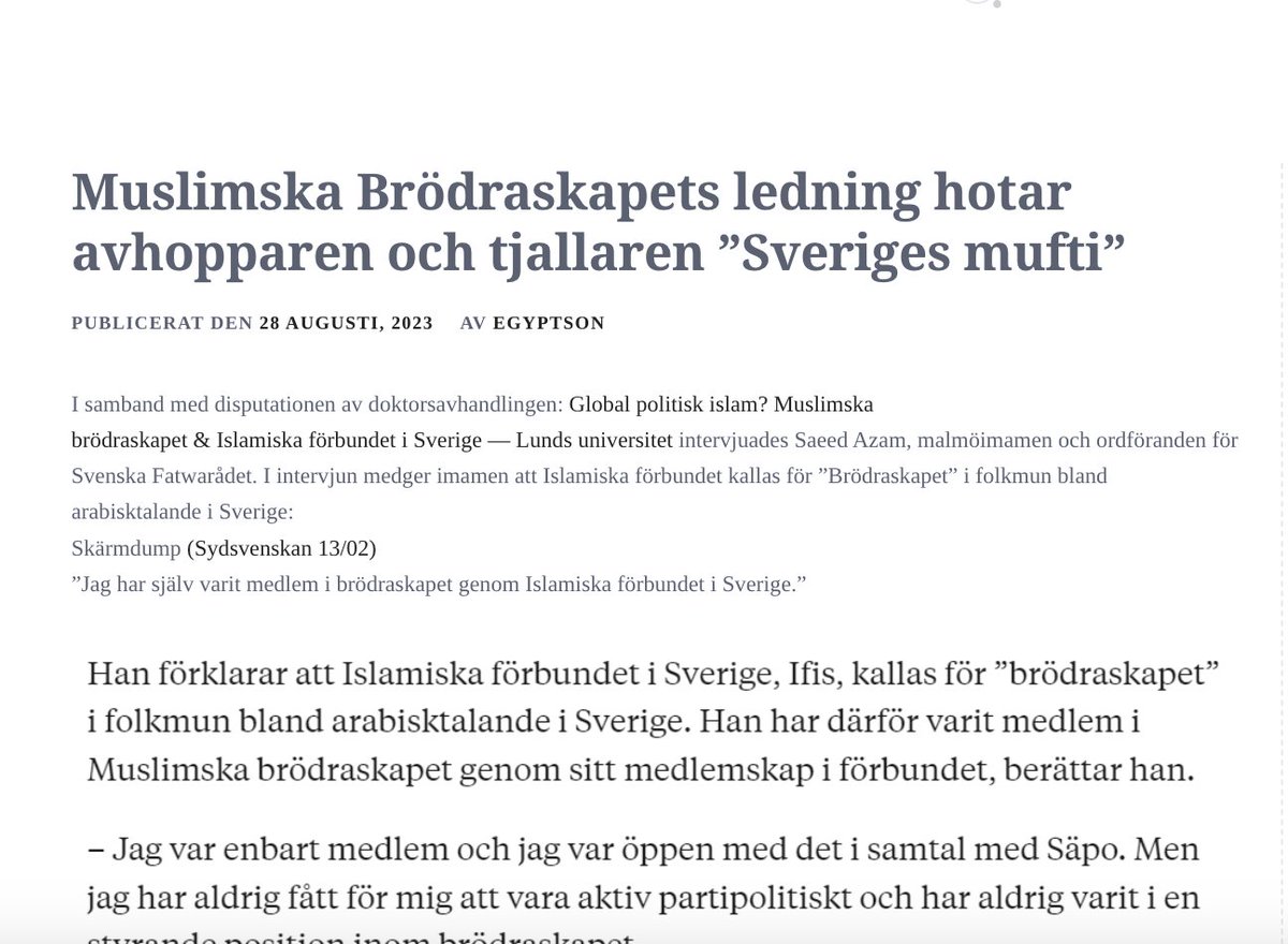 samehegyptson's tweet image. Alliansen mellan extremvänstern och islamister – en koalition byggd på hot och förtryck
Det är en djupt oroande utveckling att se hur extrema vänsterkretsar och islamister alltmer samverkar i en gemensam kamp mot yttrandefriheten. Omar Mustafa och Yasir Al Sayed Issa från…