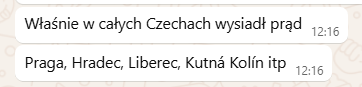 olafopole's tweet photo. @OficjalneZero zweryfikujcie sobie. Czechy mają #BlackOut. Wiadomość sprzed chwili. 

O co chodzi? @K_Stanowski https://t.co/1naUUsvI14