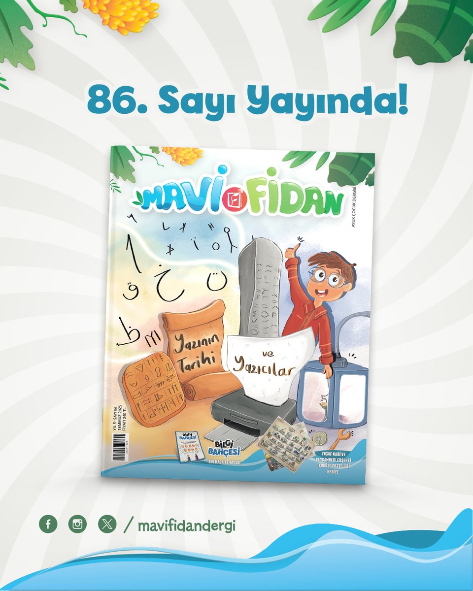 Mavi Fidan Dergisi 86. Sayısı ile Raflarda!

🔗semerkandkitap.com/kategori/tek-d…

#semerkand #aile #temmuz #dergi #çocuk #tarih