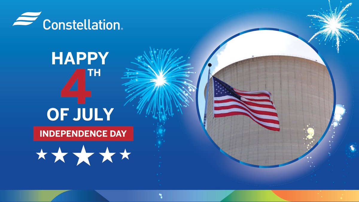 ConstellationEG's tweet image. Wishing all of our customers, communities and employees a safe and joyful July 4th holiday!