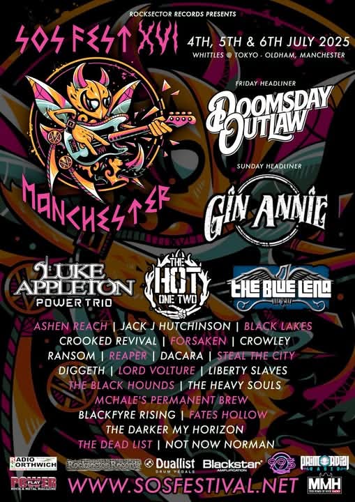Setting off soon to this ace rock festival in Oldham £30 quid for all these bands is amazing,I go to this every year, see all there soon 😀