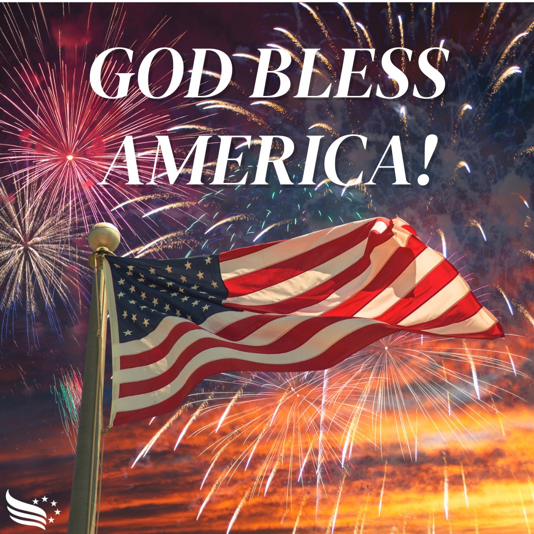 Happy 4th of July! As we celebrate our nation’s independence today, may we continue to stand for the principles and freedom that the United States of America was founded upon! #IndependenceDay 🎆 🇺🇸