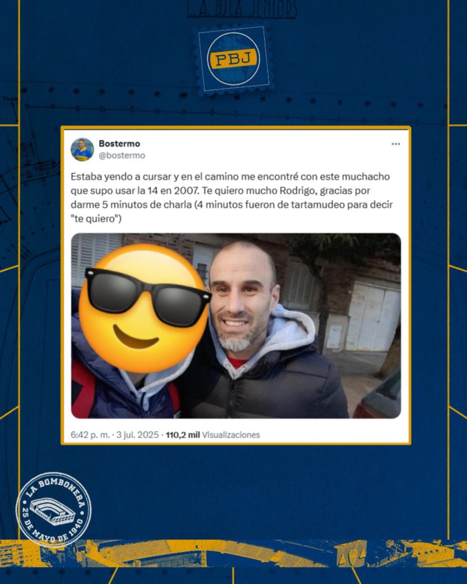 🤩 La suerte de este hincha de Boca, que yendo a cursar en Bahía Blanca se cruzó con RODRIGO PALACIO. 

No existe mejor manera de arrancar el día.