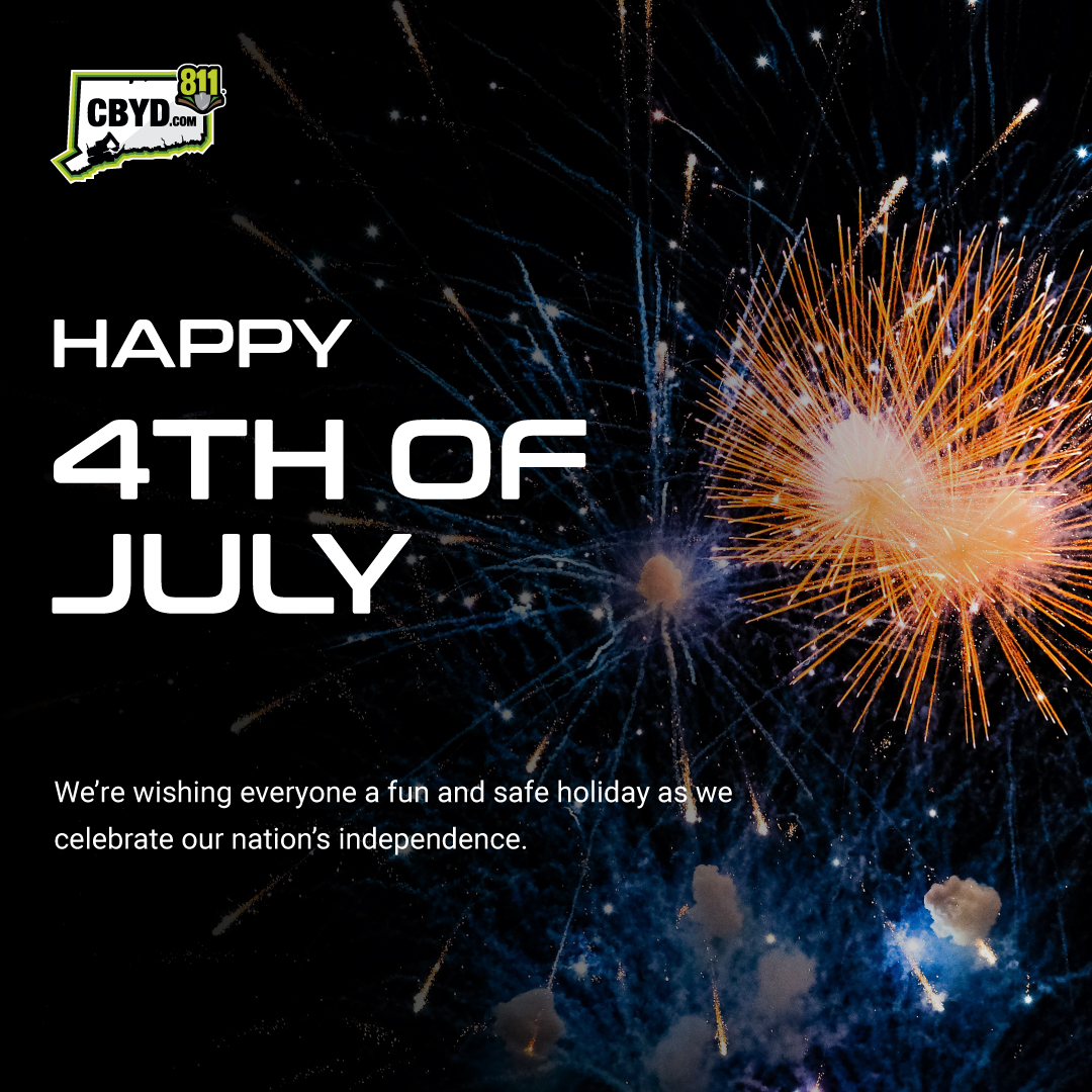 CBYD811's tweet image. 🎆 Happy Fourth of July! 🇺🇸
CBYD daytime offices are closed today for the holiday. Planning a project? Be sure to submit your locate request online.
Stay safe and enjoy the celebration!
#CBYD #Call811 #IndependenceDay