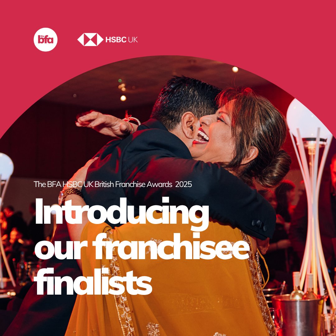 Our Franchisee Finalists for 2025 are here! 🏆

Recognising outstanding franchisees across the UK

 🔗 Full list: ow.ly/JEob50WkZK9

 #BFAHSBCUKBritishFranchiseAwards2025 #FranchiseCommunity #AwardFinalists