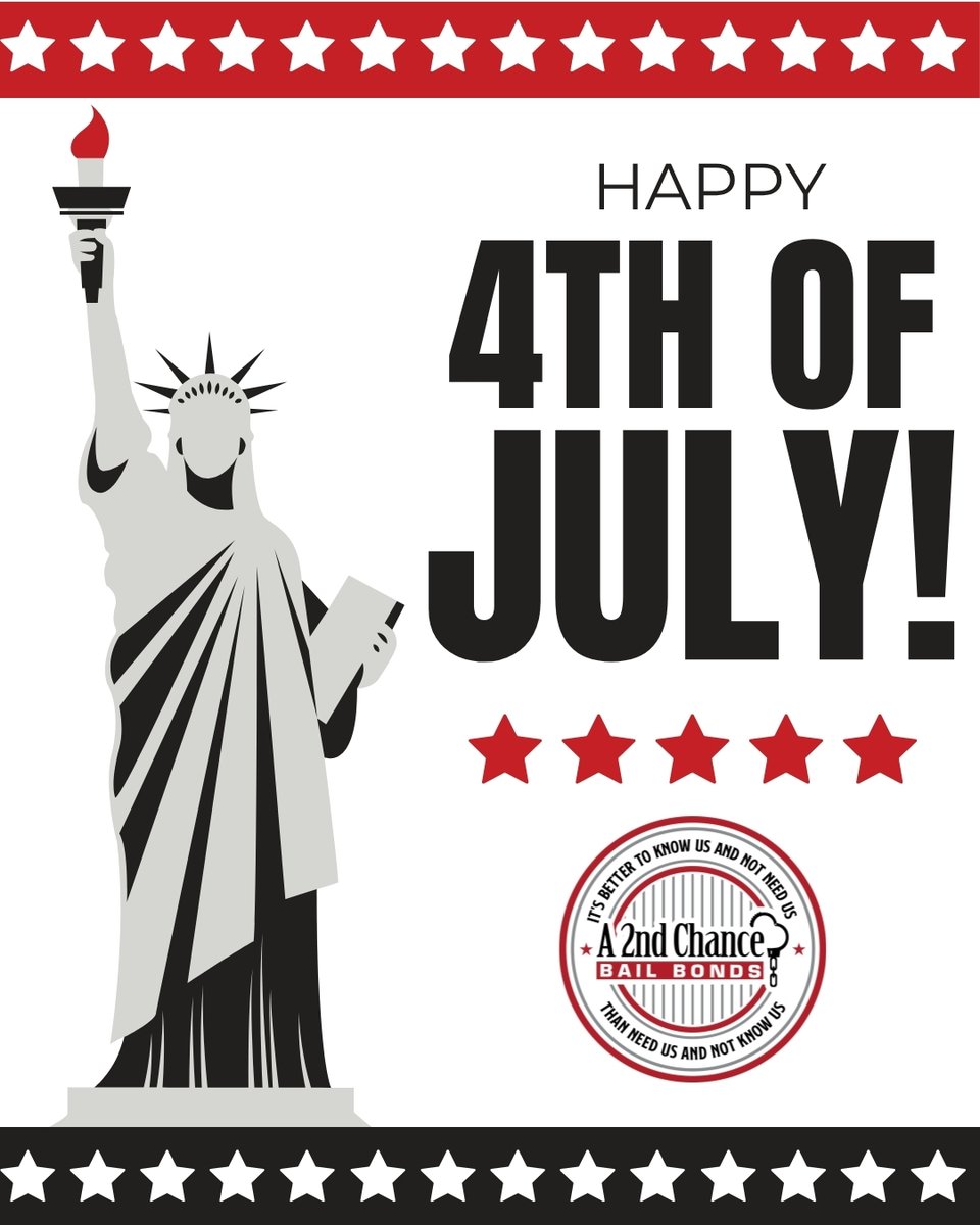On this 4th of July, we’re proud to support the freedom that brings families back together. Here's to second chances and new beginnings 🇺🇸
#A2ndChance #BailBonds #4thOfJuly #IndependenceDay