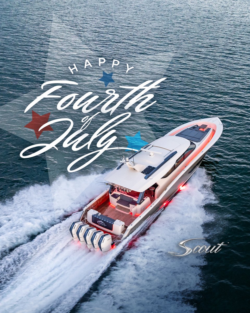 Celebrating freedom, family, and fun on the water. Happy 4th of July from the Scout family!