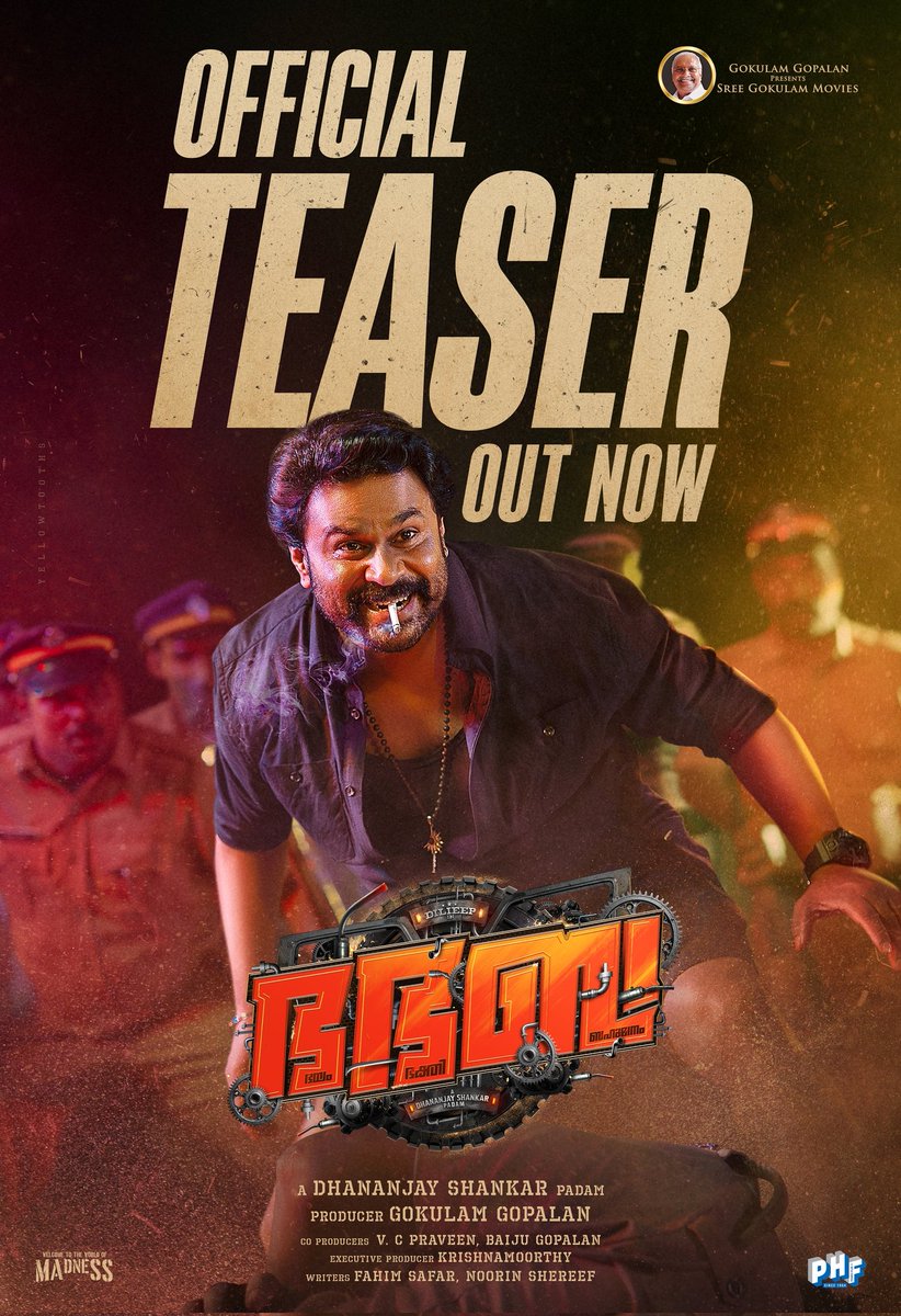 SreeGokulamMovies (@gokulammovies) on Twitter photo A gang of crazy folks in a wild world. It’s time to feel the real MAdneSS. 😌
#BhaBhaBaTeaser
▶️ youtu.be/CrJcYnJnsLs
#BhayamBhakthiBahumanam
#WorldOfMAdneSS
#Dileep <a href="/GokulamGopalan/">Gokulam Gopalan</a>
<a href="/Vineethsreeni84/">Vineeth Sreenivasan</a> #DhyanSreenivasan #DhananjayShankar
#Krishnamoorthy
<a href="/GokulamMovies/">SreeGokulamMovies</a> A gang of crazy folks in a wild world. It’s time to feel the real MAdneSS. 😌
#BhaBhaBaTeaser
▶️ youtu.be/CrJcYnJnsLs
#BhayamBhakthiBahumanam
#WorldOfMAdneSS
#Dileep <a href="/GokulamGopalan/">Gokulam Gopalan</a>
<a href="/Vineethsreeni84/">Vineeth Sreenivasan</a> #DhyanSreenivasan #DhananjayShankar
#Krishnamoorthy
<a href="/GokulamMovies/">SreeGokulamMovies</a>