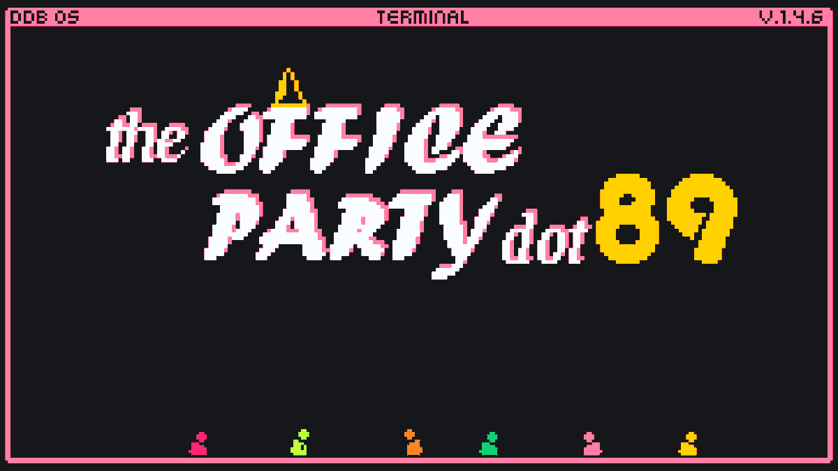 SMcarthurMclean's tweet photo. I needed the satisfaction of finishing something so I made a tiny game, The Office Party dot 89. 
Attend the party and talk to people. You are definitely not there to do anything suspicious🕵️💾  

Play it for free https://t.co/5QcVXhTid6

#GodotEngine #IndieDev #itchio #gamedev https://t.co/atyMIUYtsU
