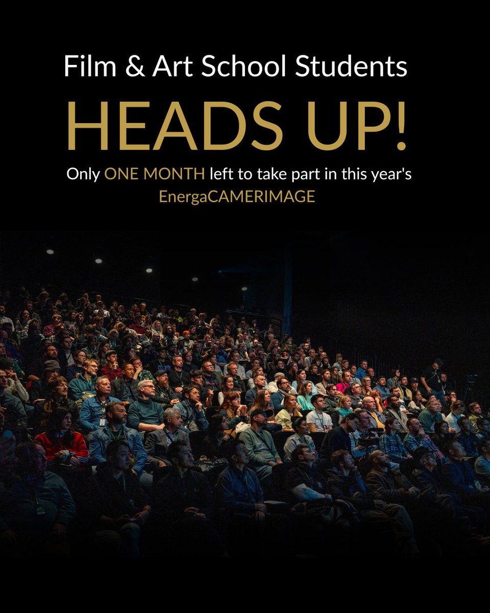 EnergaCAMERIMAGE (@camerimagefest) on Twitter photo If you want to take part in this year's student selection, remember:
Your school must contact us first to request access. Student etudes can only be submitted this way.
Only ONE MONTH left
Deadline: July 31
Questions? Reach out to: magda@camerimage.pl
photo by: Maria Kowalska If you want to take part in this year's student selection, remember:
Your school must contact us first to request access. Student etudes can only be submitted this way.
Only ONE MONTH left
Deadline: July 31
Questions? Reach out to: magda@camerimage.pl
photo by: Maria Kowalska