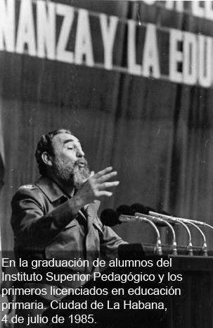 “La suma de la inteligencia y de la capacidad creadora de todos puede hacer grandes milagros, esos milagros que es capaz de hacer el hombre con su esfuerzo, con su valentía, con su tenacidad, con sus sentimientos nobles y solidarios”. 4/7/1985 #Fidel.