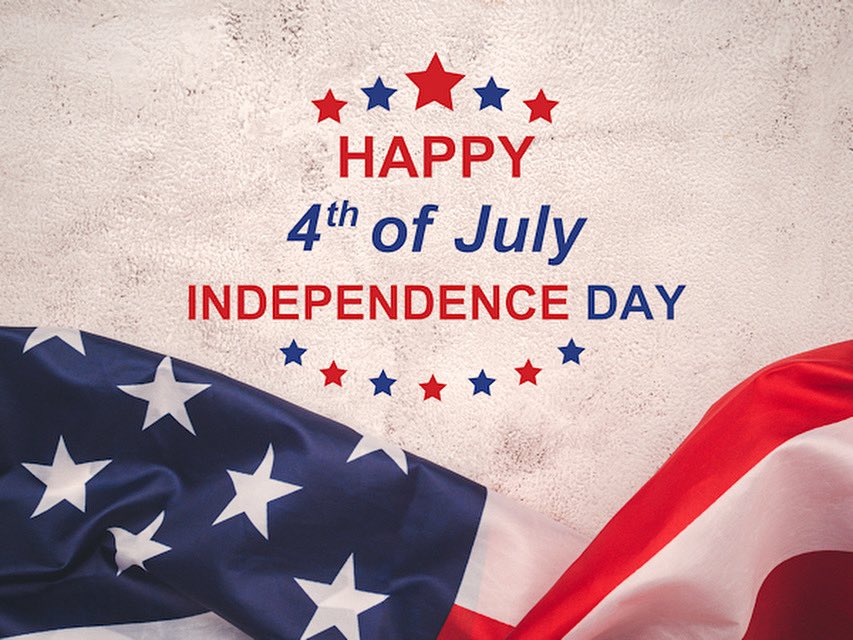 Wishing everyone a safe and Happy Independence Day!! 🇺🇸🎆