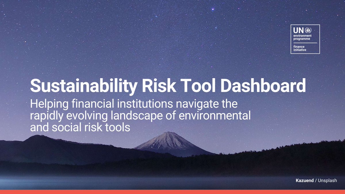 UNEP Finance Initiative (UNEP FI) (@unep_fi) on Twitter photo The #SustainabilityRisk Tool Dashboard helps the #FinanceSector make sense of 100+ tools on climate, nature, pollution and social risks—covering features, metrics, and use cases. 🔗 Explore the dashboard: ow.ly/3ntK50Wkq4V The #SustainabilityRisk Tool Dashboard helps the #FinanceSector make sense of 100+ tools on climate, nature, pollution and social risks—covering features, metrics, and use cases. 🔗 Explore the dashboard: ow.ly/3ntK50Wkq4V
