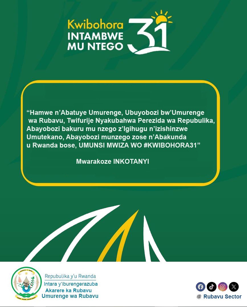 UMURENGE WA RUBAVU tweet media