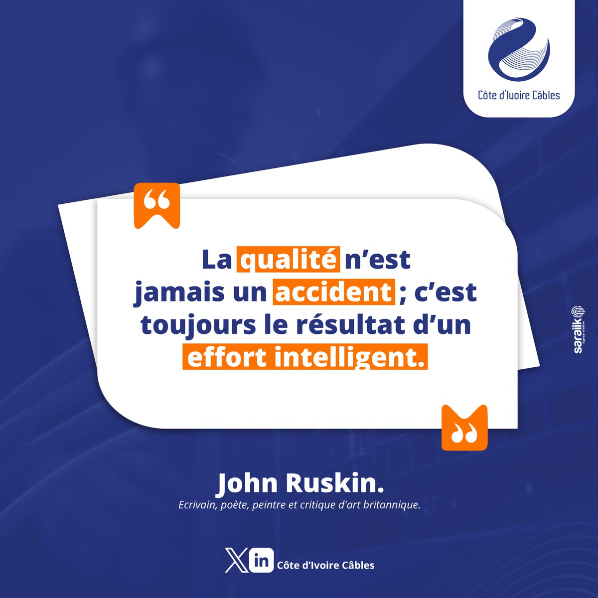 CICables's tweet photo. Même le week-end, vise l’excellence ; chaque jour est une occasion de bien faire.

#QualitéCIC #ExpertiseTechnique #Rigueur #FibreOptique #PerformanceDurable #Engagement https://t.co/2cNLd5PXP5
