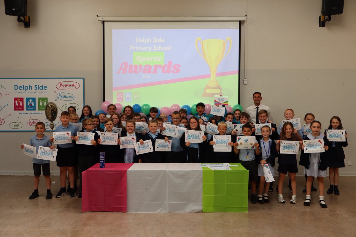On Wednesday we hosted our first ever Sports Awards where we celebrated our sporting successes. Our pupils have shown great progress in PE this year. We have had more children attend clubs and representing the school than the previous 2 years.  

📸 delphside.lancs.sch.uk/news/2025-07-0…