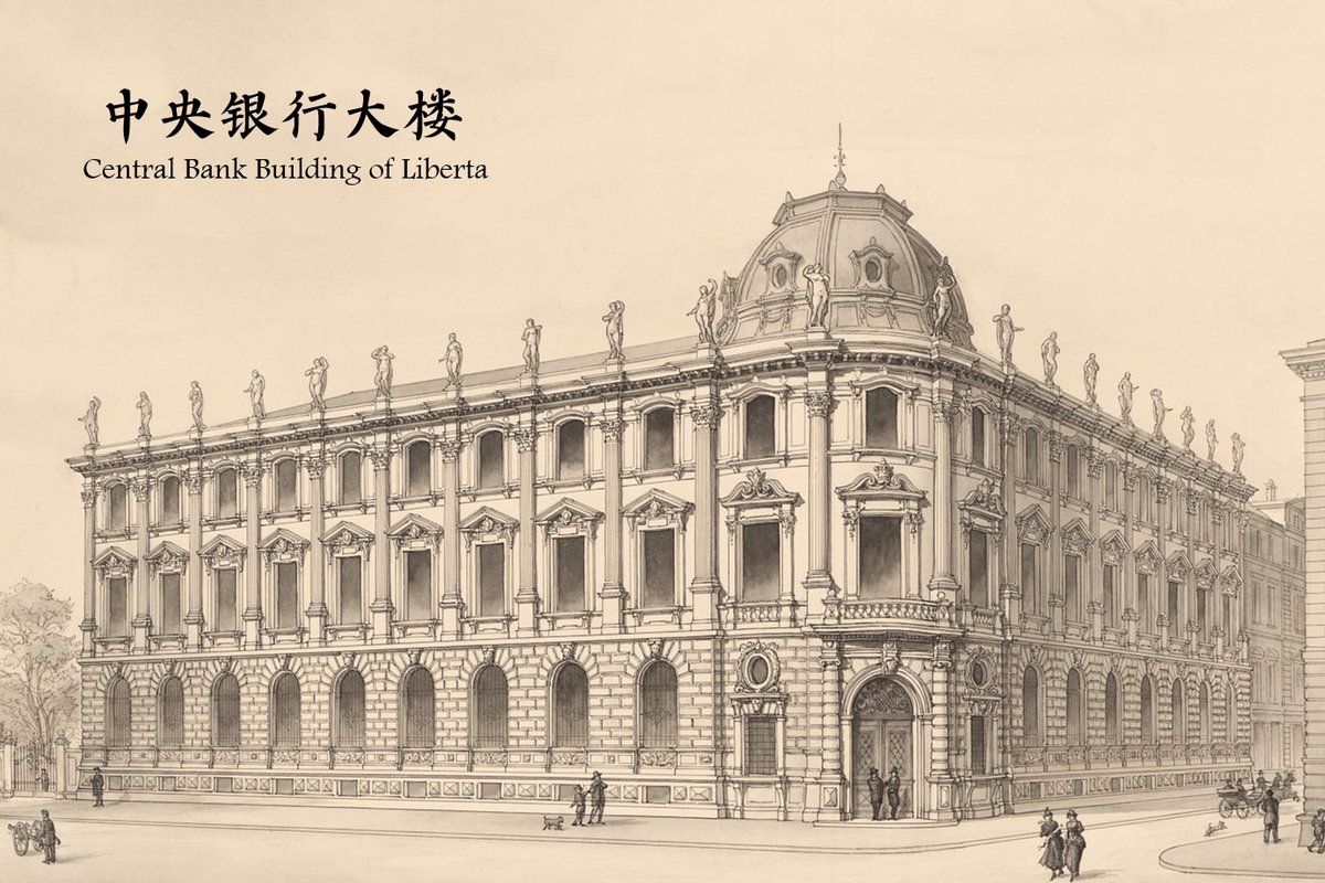 黎波塔自由市公共建筑（一）
联省众议院大楼
中央驿
市立剧院
中央银行大楼

Public buildings in the Free City of Liberta (I)
House of Representatives
Central Station
City Theatre
Central Bank