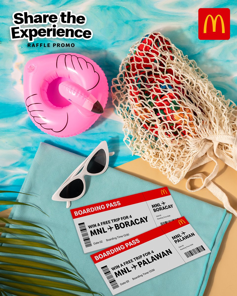 The beach vibes are immaculate! 🏖️

Get a chance to Share the Experience with the barkada and win a 4D3N trip to Boracay or Palawan for 4, plus airfare and accommodations! Just grab the Chicken McShare &amp; Coke Bundle with a FREE eco bag for only ₱499. #McShareTheVibe
 
Click the