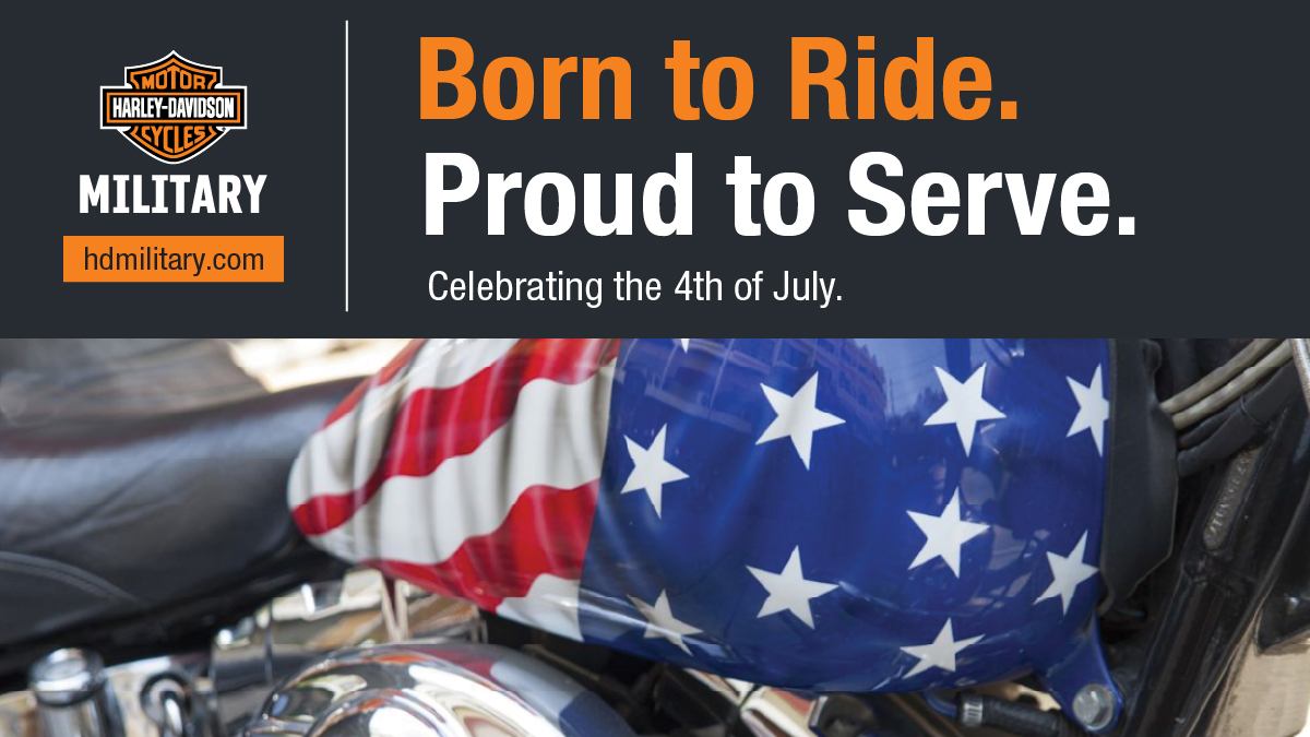 You ride for the freedom and the thrill.

To all U.S. Service Members—past and present—wishing you a safe and powerful Independence Day.

#4thofjuly #independenceday #militarylife #harleylife #hdmilitary
