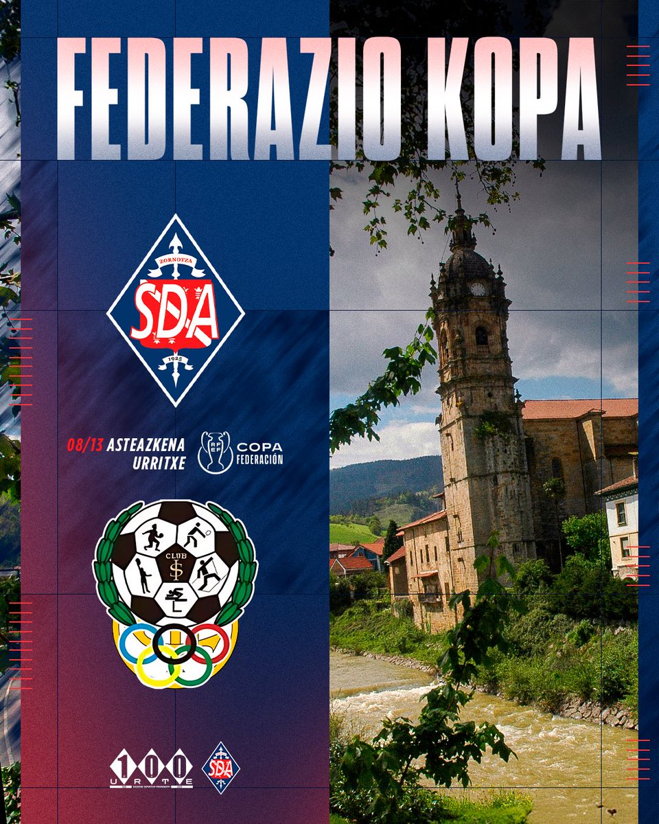 🏆 Federazio Kopako lehen kanporaketarako aurkaria daukagu! 

🆚 <a href="/CDSANI/">CD SAN IGNACIO</a> 
📅 Abuztuak 13
🏟️ Urritxe

Tras el sorteo realizado por la <a href="/EFF_FVF/">Euskadiko Futbol Federakundea - Federación Vasca</a>, los azules se medirán al San Ignacio a partido único en los cuartos de final de la fase autonómica de la Copa Federación

#aupaAZULES