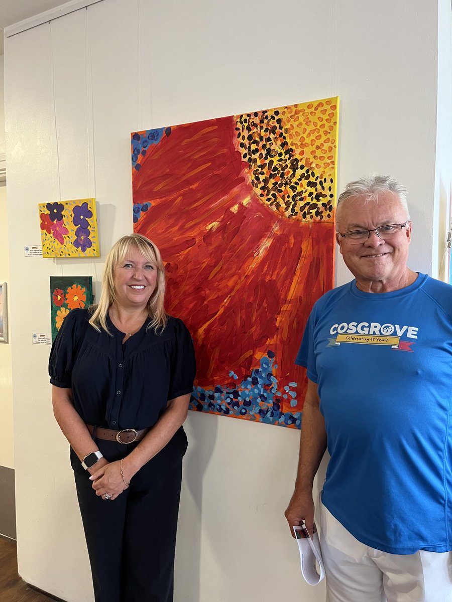 We were really delighted to welcome ⁦<a href="/EastRenCouncil/">East Renfrewshire</a>⁩   Provost Mary Montague to open the ⁦<a href="/CosgroveCare/">Cosgrove Care</a>⁩ Art Exhibition ⁦⁦at Eastwood Park Theatre made possible with funding from ⁦<a href="/InspiringSland/">Inspiring Scotland</a>⁩ and ⁦<a href="/agescotland/">Age Scotland</a>⁩.#wearecosgrove