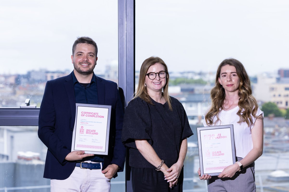 uccinnovation's tweet image. Two UCC teams were named first and second runners-up in the @ideate_ireland entrepreneurship competition last week.
Congratulations to teams Anestronic (@TyndallInstitut) and FemmeBiome (@Pharmabiotic), who placed second and third respectively.
More: ucc.ie/en/innovation/…
