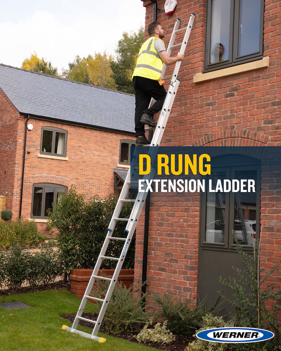Extension ladders come with different rung styles, each suited to different tasks and preferences? D-rung aluminium extension ladders feature a flat, horizontal surface designed to provide  comfort and grip, especially when working at height for extended periods.