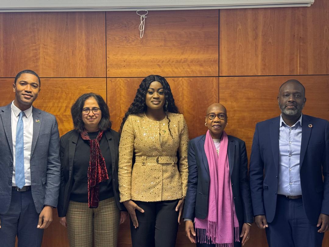 UNNamibia's tweet image. During a courtesy meeting, RC Hopolang Phororo & UNCT discuss with Hon.Dr. Luvindao health financing, nutrition,digitization & emergency responses. Minister reaffirms commitment to a united UN-Government collaboration to address health priorities in the UNSDCF. #UNNamibia #SDGs