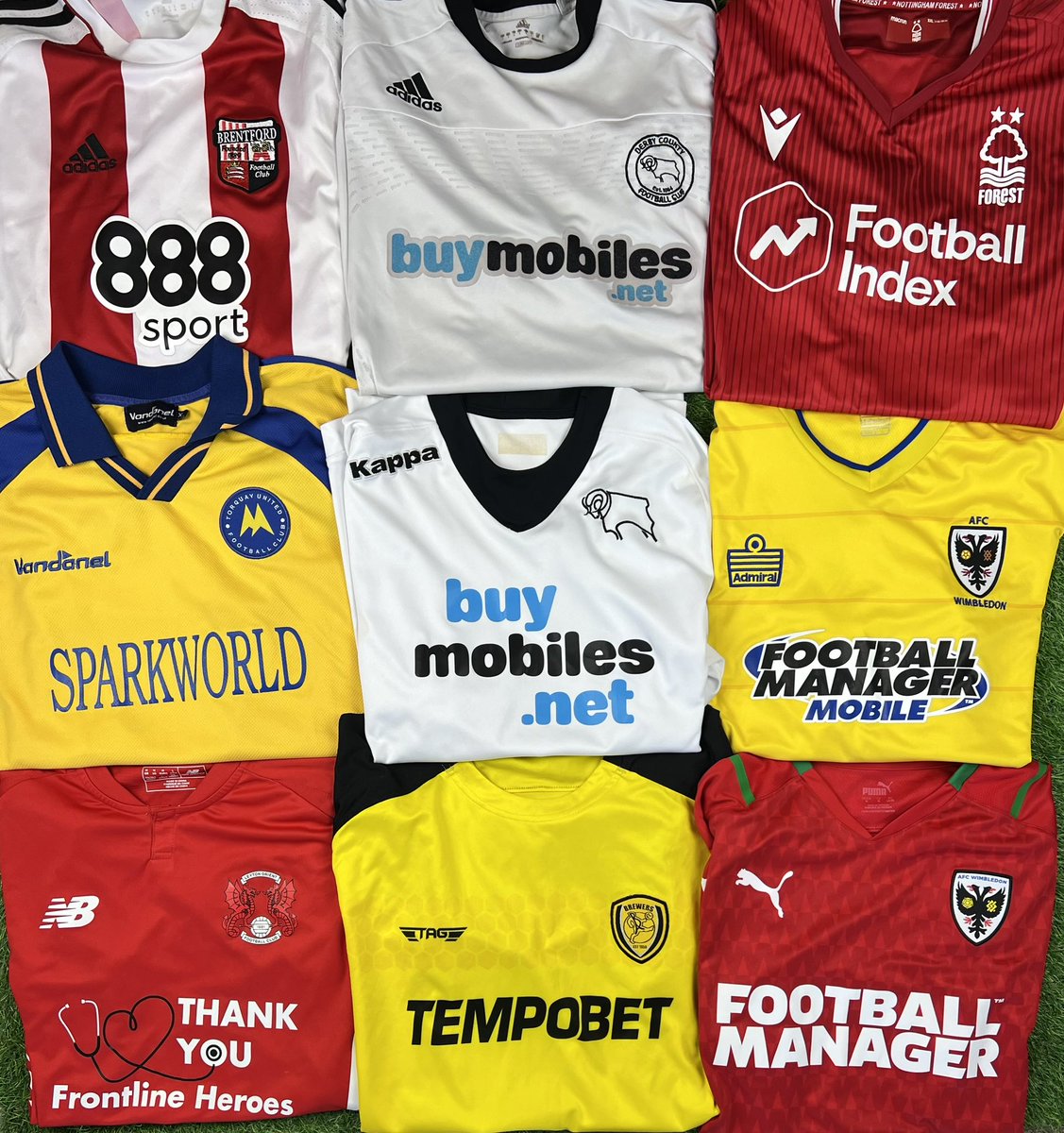 Today’s selection… ⚽️

#derbycounty #nottinghamforest #afcwimbledon #brentford #burtonalbion #torquayunited #leytonorient #weeksfootballfinds