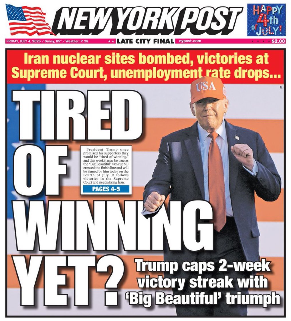 So much WINNING! 🇺🇸