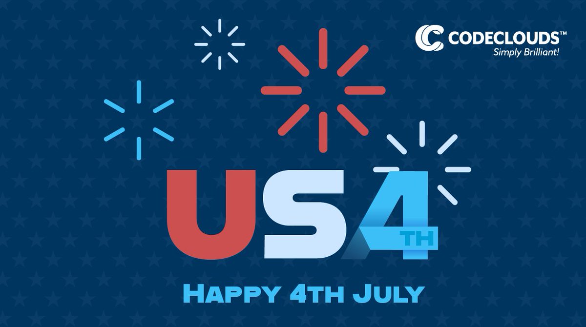 codeclouds's tweet image. Bold ideas, brave hearts, and boundless dreams—wishing everyone a spectacular 4th of July!
#USAIndependenceDay #CodeClouds