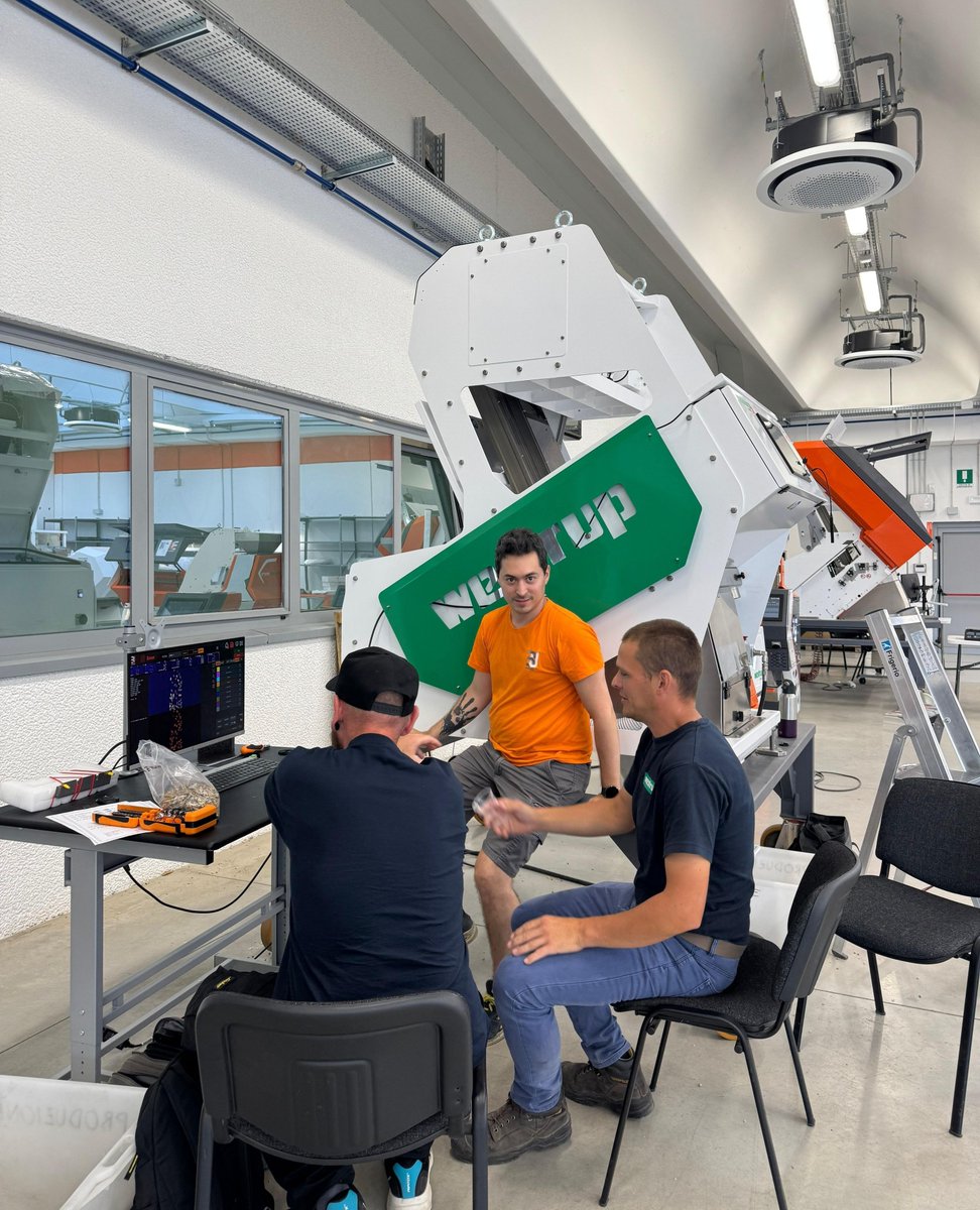 WestrupApS's tweet photo. As part of our partnership with 3U Vision, our service technicians are currently in Imola, Italy, for hands-on training in the advanced optical sorters.

Keeping our service team sharp means keeping our customers supported.

#westrup #norogard #3Uvision https://t.co/YIgmaowMJl
