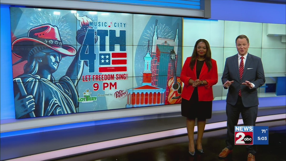 WKRN News 2 (@wkrn) on Twitter photo HAPPY FOURTH OF JULY! 🎇🌭🇺🇸 Get your holiday started with us on #GMN WATCH: trib.al/3Hc1a7c
<a href="/NickelleReports/">Nickelle Smith</a> <a href="/MarkKelly_News/">Mark Kelly TV</a> <a href="/Marcus_WX/">Marcus Bagwell</a> <a href="/ShelbyMacwx/">Shelby Mac</a> HAPPY FOURTH OF JULY! 🎇🌭🇺🇸 Get your holiday started with us on #GMN WATCH: trib.al/3Hc1a7c
<a href="/NickelleReports/">Nickelle Smith</a> <a href="/MarkKelly_News/">Mark Kelly TV</a> <a href="/Marcus_WX/">Marcus Bagwell</a> <a href="/ShelbyMacwx/">Shelby Mac</a>