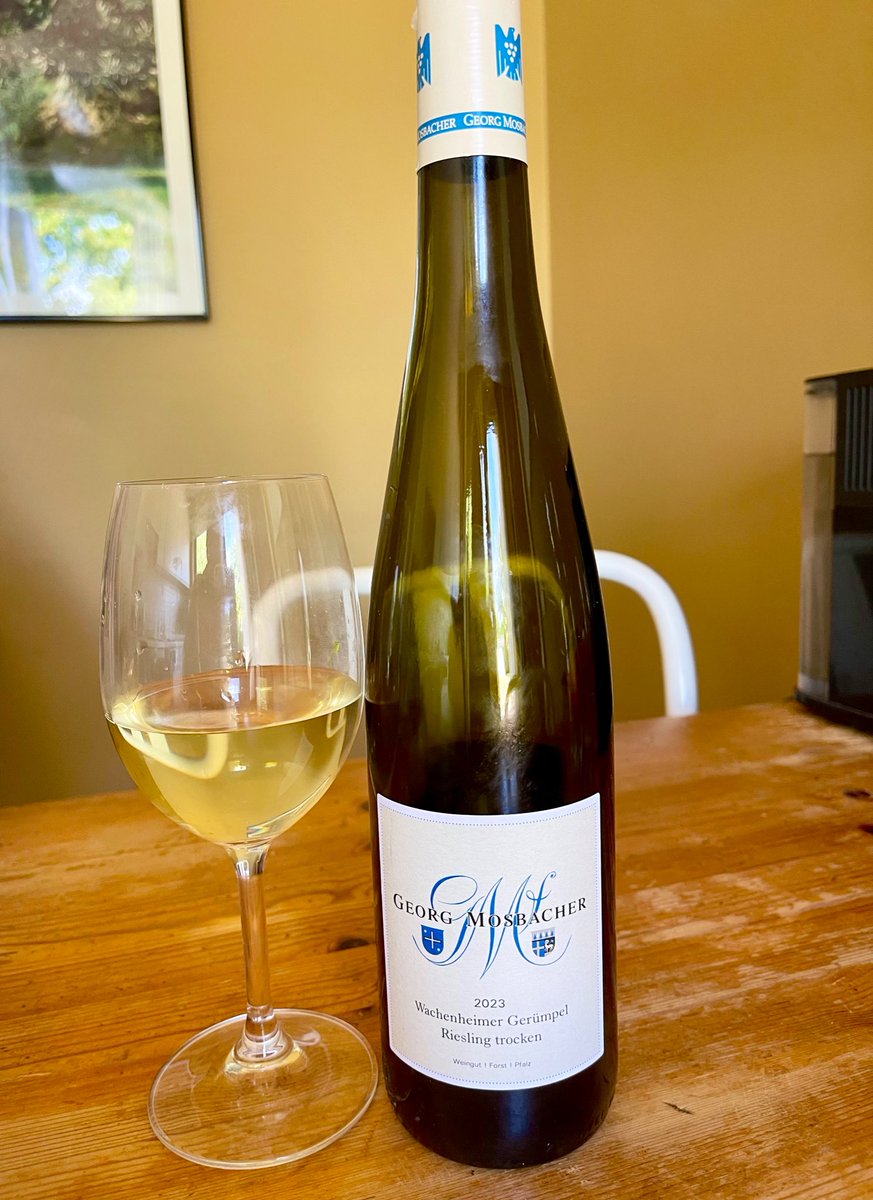 #FridayLunch #FishGratin #PotatoChervilMash
Summer weather! Sunny, a few clouds, up to 32°C!
Another 1st!
Gratin of haddock, salmon, champignons + cheese + brown shrimps &amp; a potato-chervil mash.
Superb ‘23 Riesling Wachenheimer Gerümpel by @weingut_georgmosbacher.
Heaven exists!