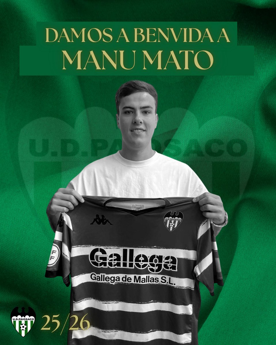 🟢⚪️ NOVA FICHAXE ⚪️🟢

Dámoslle a benvida a Manu Mato, central procedente do SD Dubra e formado nas canteiras do Dépor e do Bergantiños.

Calidade e garra para a nosa defensa 💚

Benvido Manu!🥳

#UDPaiosaco #Fichaxe #ManuMato #paiosaco2526