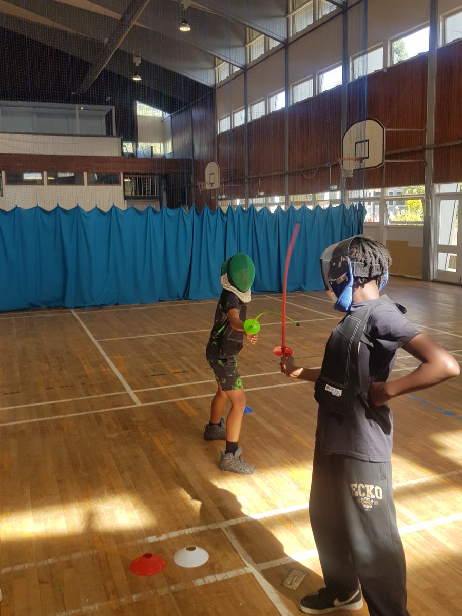 Group 15 enjoying their last day of activities - Fencing