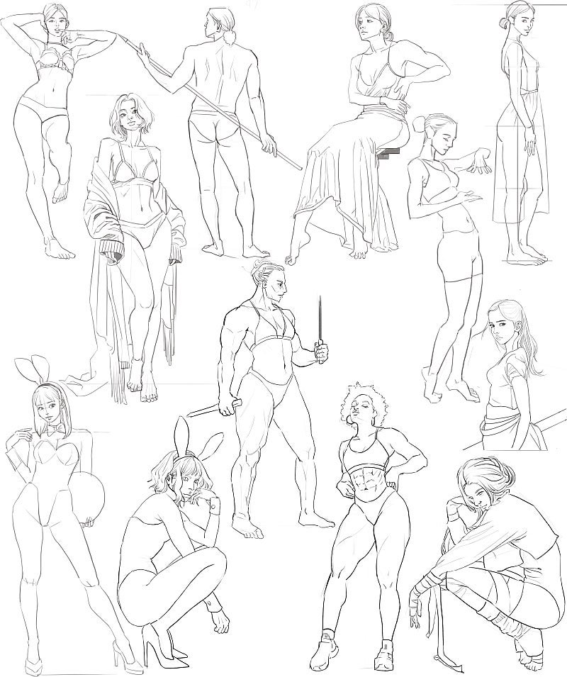 tiodtsuj8's tweet image. Daily croquis
 #drawing #doodle #그림