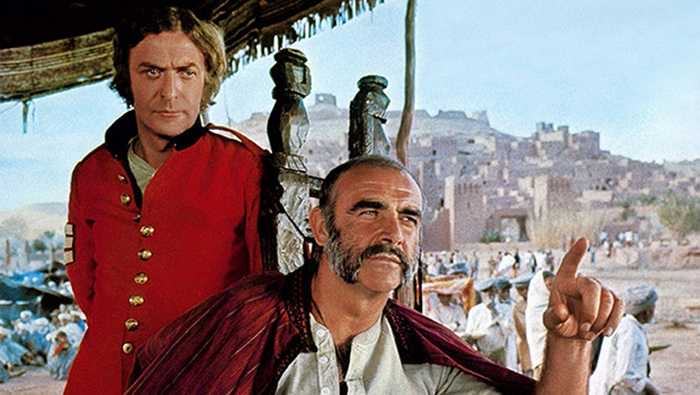Gibboanxious's tweet image. The 1975 film The Man Who Would Be King, directed by John Huston, starred Sean Connery and Michael Caine.