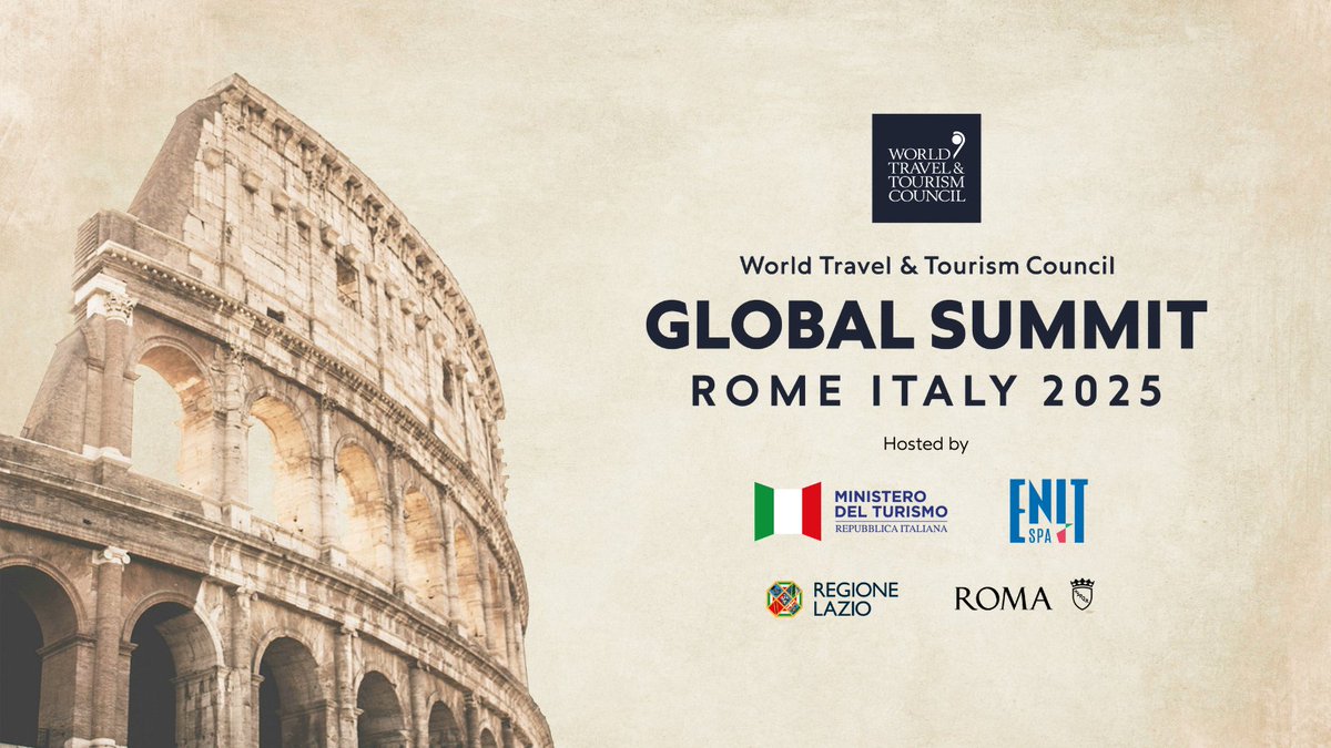 WTTC's tweet image. ๐ฎ๐น๐ Rome to Welcome the World for WTTCโs 25th Global Summit
Titans of industry from around the world, ministers, mayors, CEOs, & creative leaders, will unite in Rome to shape the future of Travel & Tourism ๐ bit.ly/4kqy3xJ
#GSRome #WTTC | @MTurismoItalia @ENIT_italia