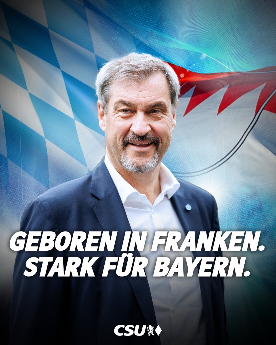 Allen einen schönen #TagderFranken! Franken ist meine Heimat und ein starker Teil Bayerns. Unsere Region ist vielfältig - weltoffen und bodenständig 😊 
PS: Wer einen Franken zum Freund hat, hat ihn ein Leben lang.