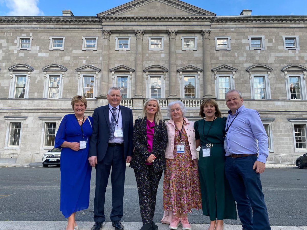 Delighted to host and welcome my dear friends Mary mc Carville, Patsy McCarville,  Philomena Chambers, Carmel Duffy &amp; Kevin Duffy in recent days to Leinster House. What a class bunch! I hope you all had a fabulous day! Lovely to see you all.