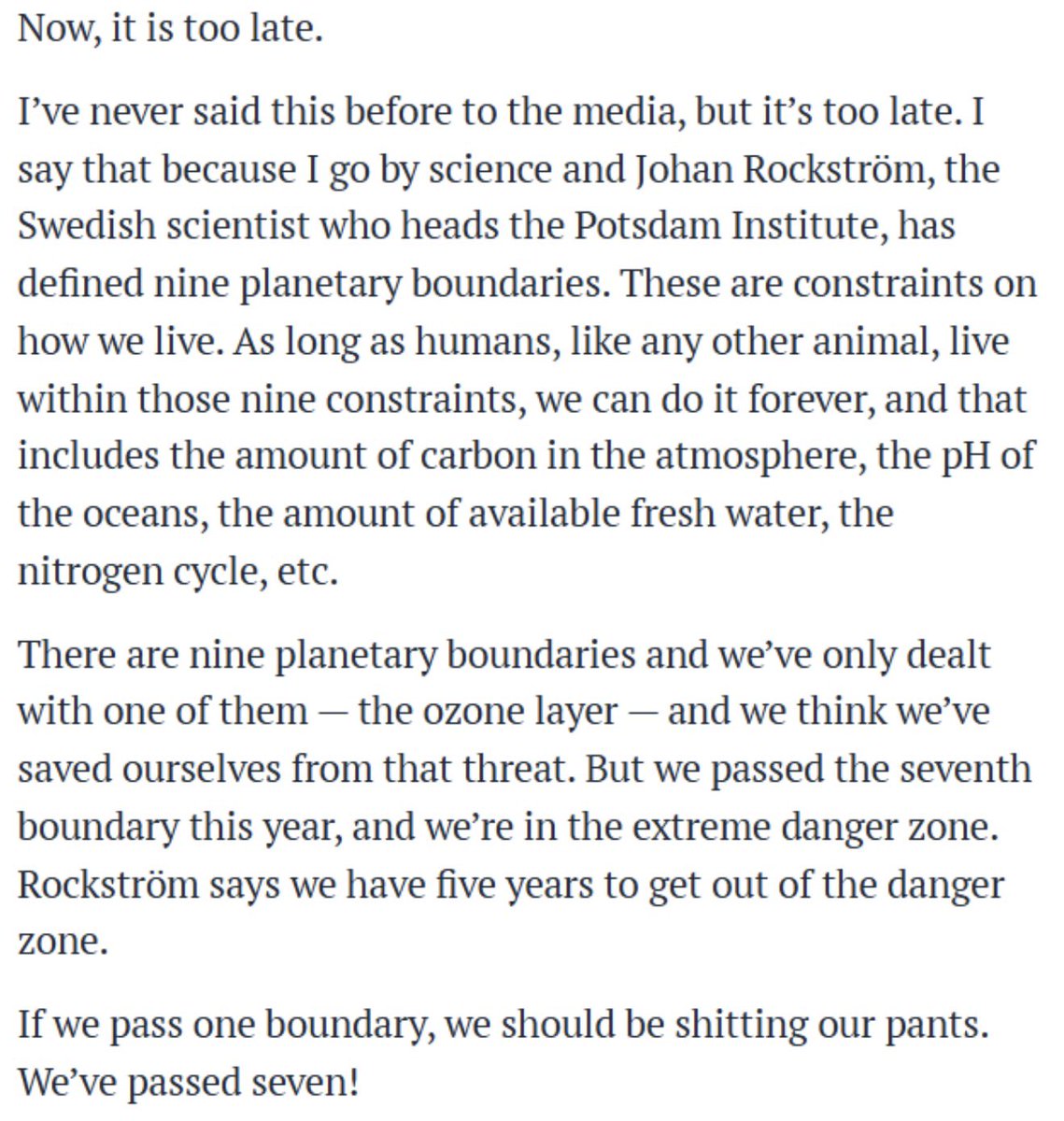 Let’s hope he’s wrong. The media are not reporting any of the conversations going on amongst scientists and advocates - for example that many scientists say climate change is speeding up. The public are largely denied this information by the media. 

ipolitics.ca/2025/07/02/its…