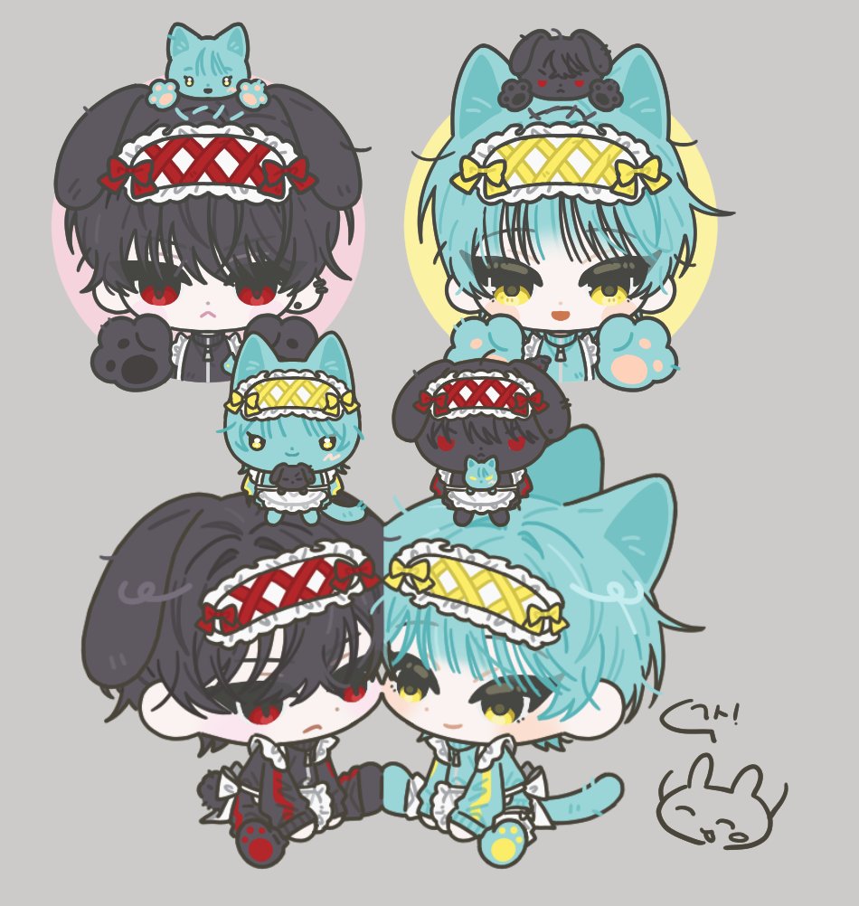 좋아하는 페어 그렸습니다!💛❤