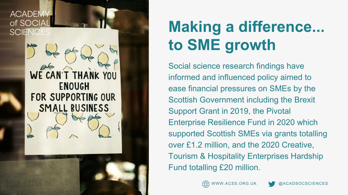 Academy of Social Sciences (@acadsocsciences) on Twitter photo There are 5.5 million+ small & medium sized enterprises in the UK accounting for 99%+ of firms & employing 16.7m people. Social science research by Prof Ross Brown (<a href="/ustasom/">University of St Andrews School of Management</a>) has explored the barriers to SME growth & how public policy can support them. acss.org.uk/encouraging-in… There are 5.5 million+ small & medium sized enterprises in the UK accounting for 99%+ of firms & employing 16.7m people. Social science research by Prof Ross Brown (<a href="/ustasom/">University of St Andrews School of Management</a>) has explored the barriers to SME growth & how public policy can support them. acss.org.uk/encouraging-in…