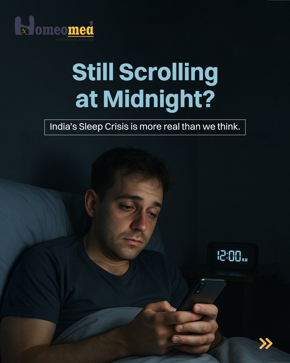 Homoeomedsdotin's tweet photo. Are we a nation running on caffeine and 4 hours of sleep?

India’s sleep crisis is bigger than we think and it’s not just about feeling tired.

Stress, immunity, productivity — everything takes a hit when sleep suffers.

But here’s the good news: small, natural changes can https://t.co/9tL3Skch2Z